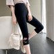 胖mm7分中裤 莫代尔七分打底裤 高腰紧身加肥加大码 外穿薄款 女夏季