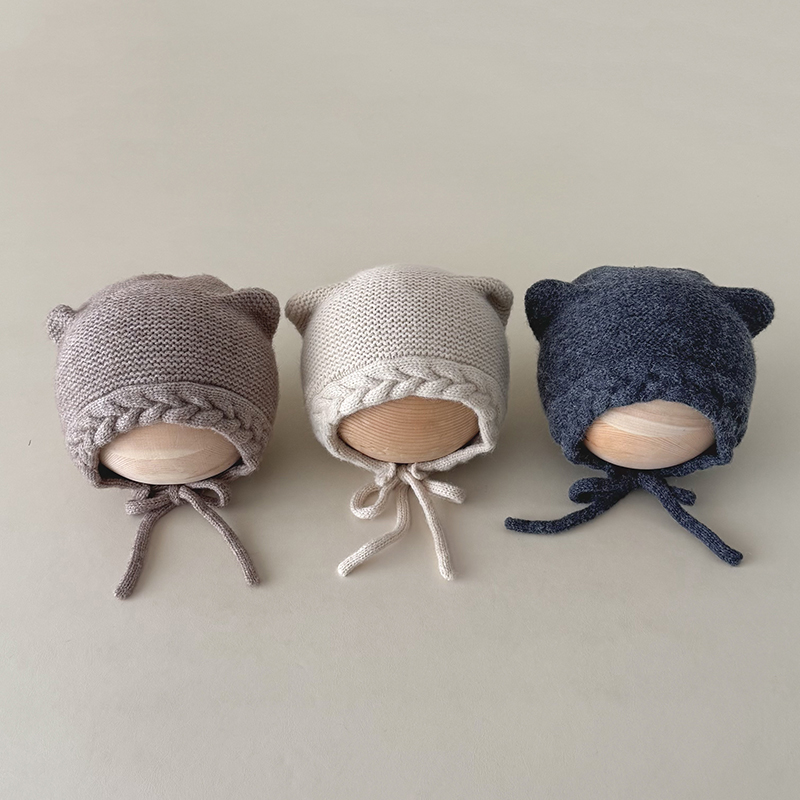 婴儿包脸帽秋冬可爱小耳朵