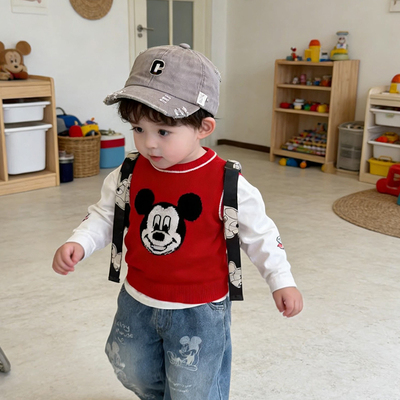 儿童鸭舌帽春秋季字母C