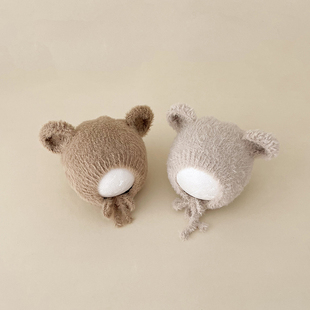 婴儿包脸帽秋冬天加厚保暖可爱小耳朵宝宝帽子防风护耳6到12个月