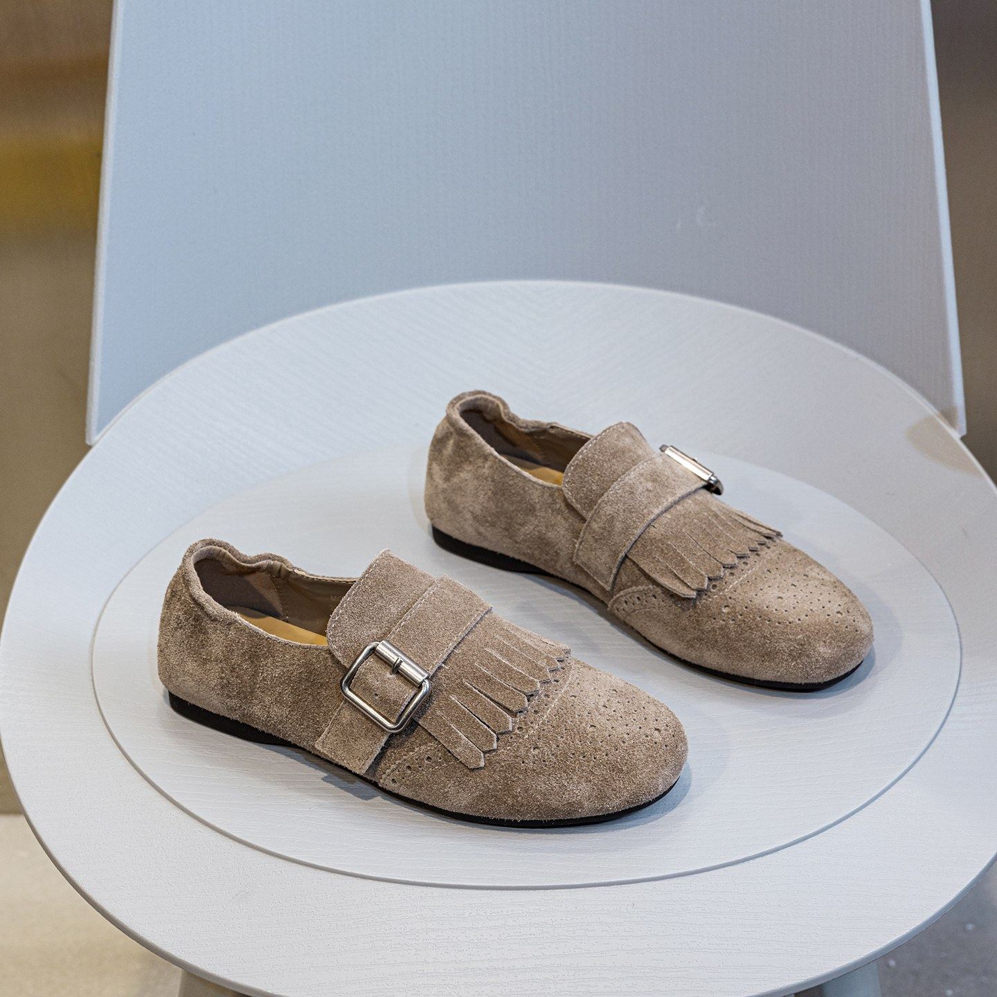 真皮勃肯鞋女一脚蹬平底单鞋2026春季新款轻便软底圆头休闲女鞋子,女鞋,勃肯鞋/软木鞋,淘宝优惠券,粉丝福利购,淘宝优惠卷