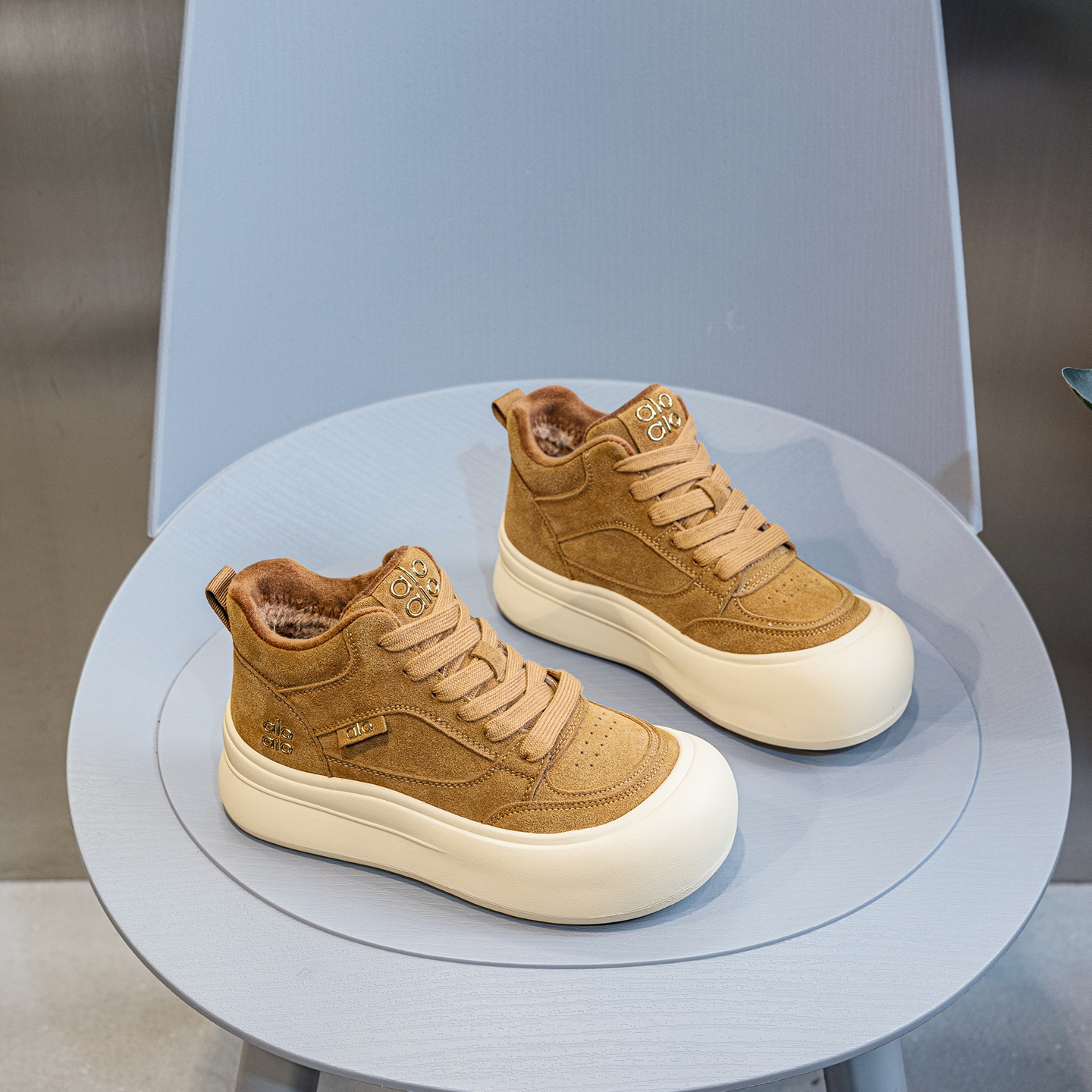 真皮加绒高帮鞋加厚保暖软底棉鞋