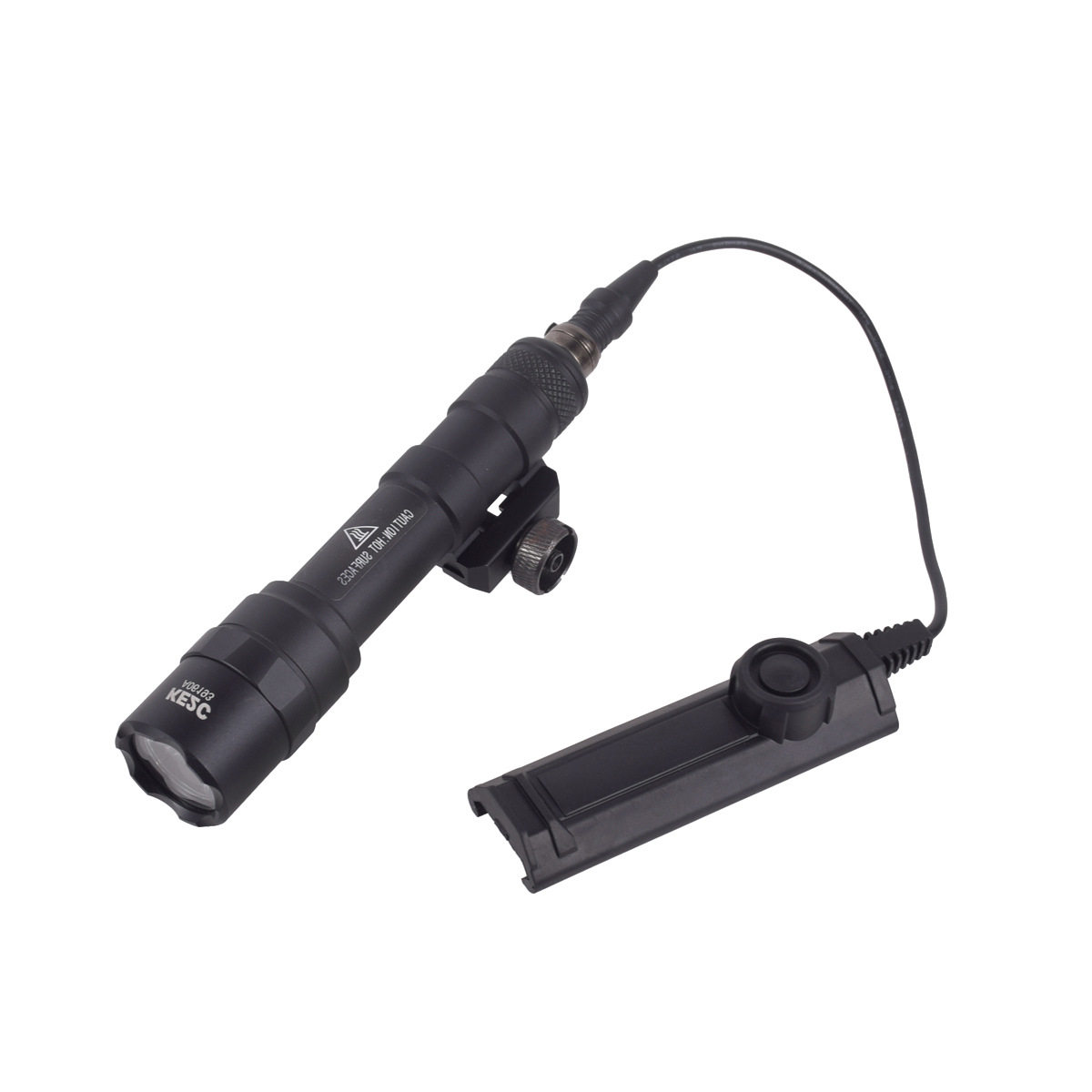 跨境M300/M600户外战术强光手电筒 20mm夹具电筒LED鼠尾线控开关