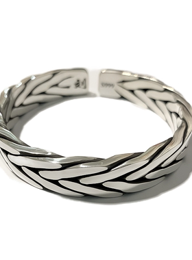 编织纯银手镯百饰情缘足银