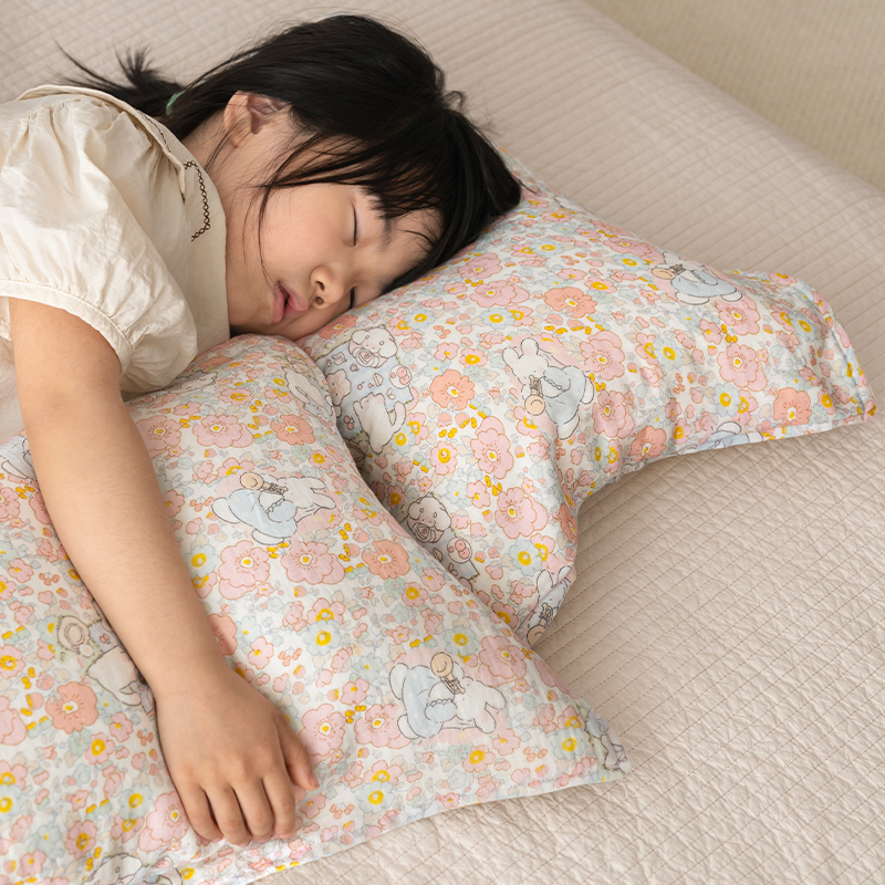 儿童枕巾全棉a类六层纱布新款