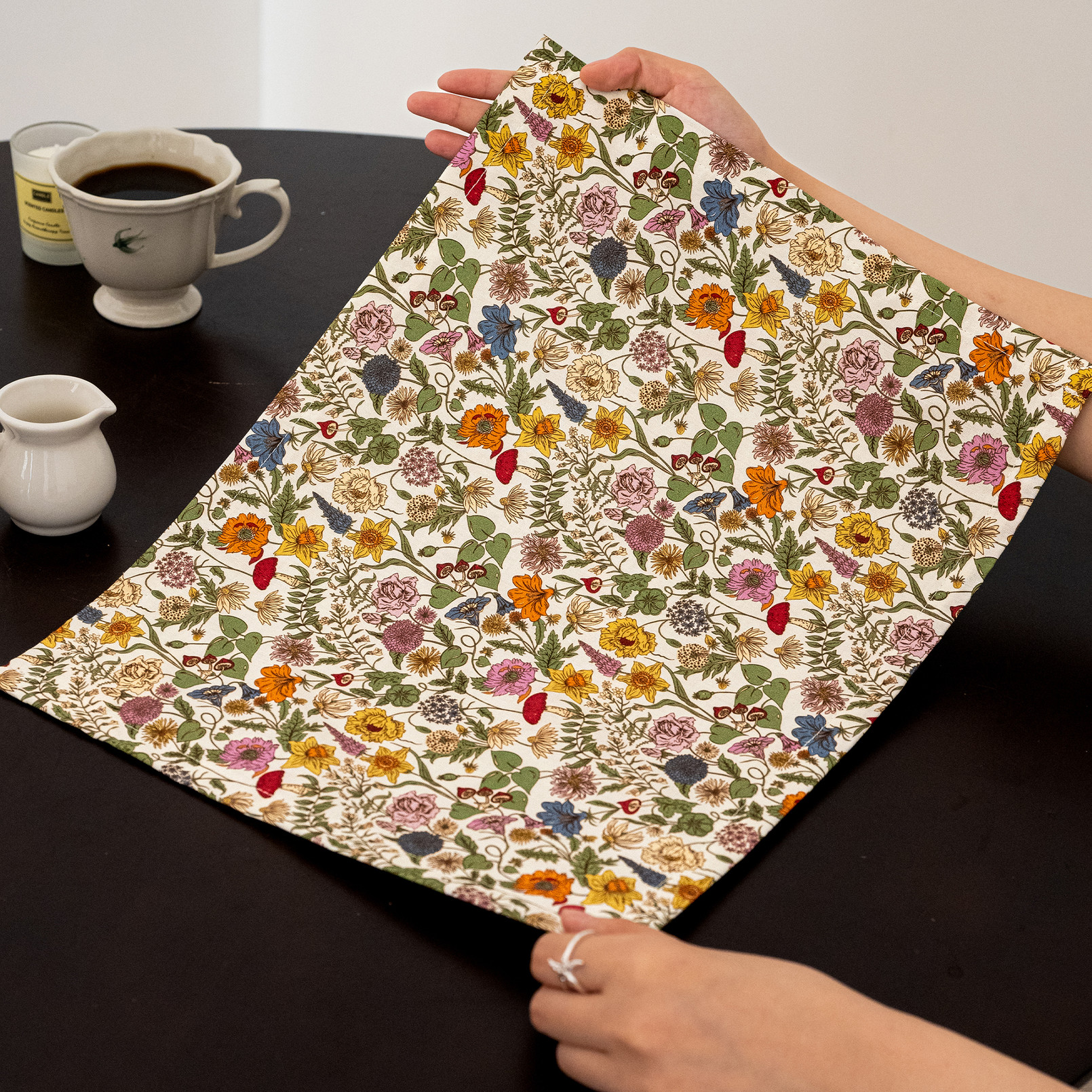 锦色花韵纯棉餐垫隔热垫