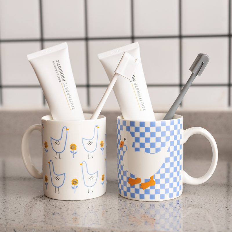 小鸭子陶瓷漱口杯卡通