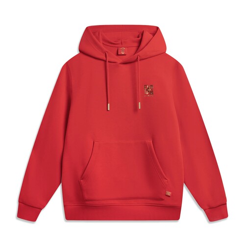 李宁日进斗金系列套头连帽卫衣