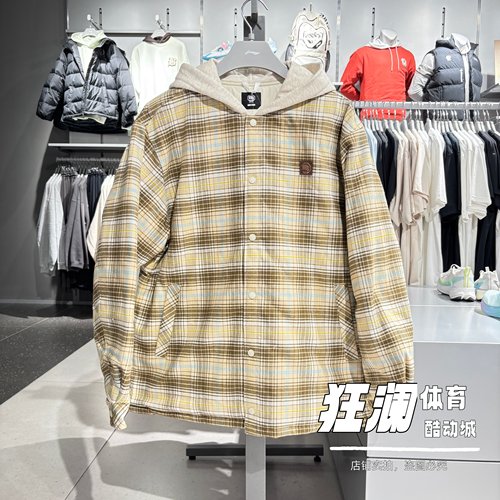 李宁反伍男子立体裁剪宽松短棉服