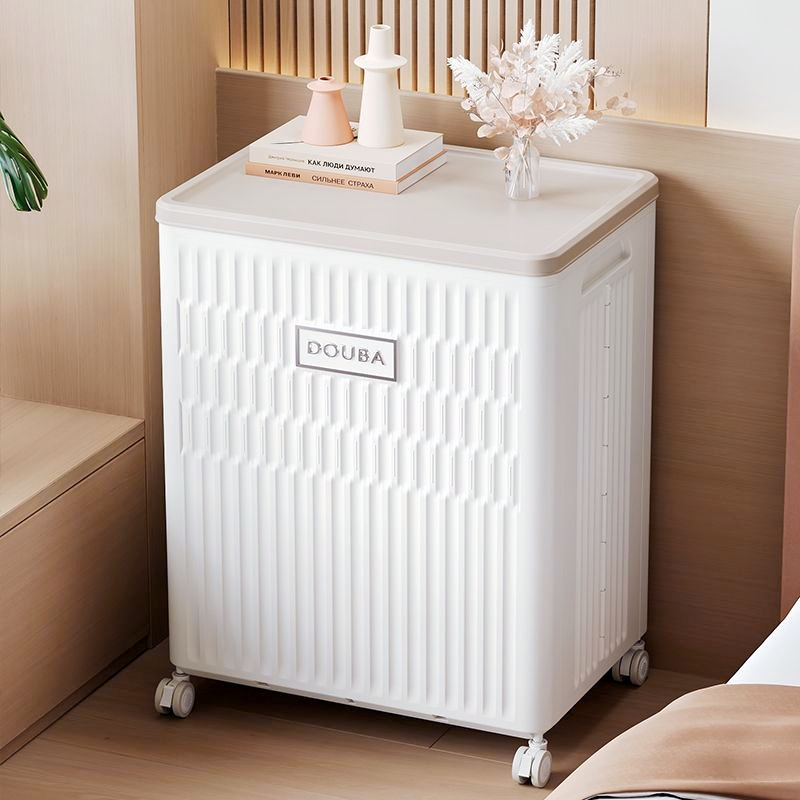衣服收纳箱家用大容量可折叠带轮子储物柜家用大容量翻盖式整理盒