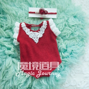 新生儿摄影服装新年套装圣诞摄影服装满月百天宝宝影楼风格套装