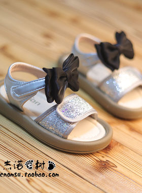 女童亮片水晶凉鞋公主沙滩鞋