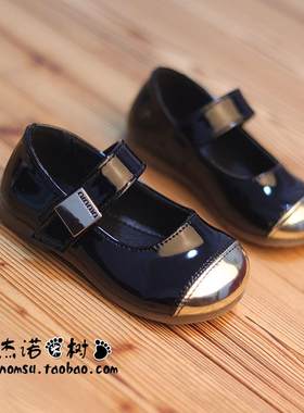 小香风拼色婴儿小皮鞋时尚感绝了