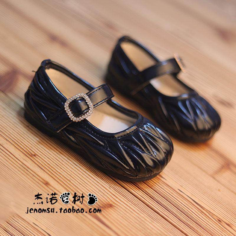 女童小皮鞋2025春天新款儿童公主鞋洋气单鞋软底中小童褶皱豆豆鞋,童鞋/婴儿鞋/亲子鞋,皮鞋,淘宝优惠券,粉丝福利购,淘宝优惠卷