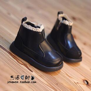 女宝靴子2025年冬天新款潮中小童棉靴1-2-3-6-9岁加绒短靴马丁靴