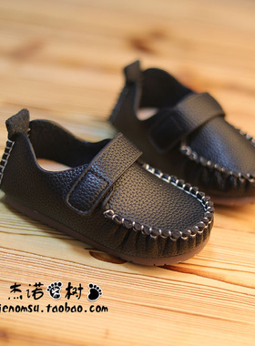 男童小皮鞋黑色韩版潮宝宝单鞋女1-2-3-4-5岁软底春秋季儿童鞋子