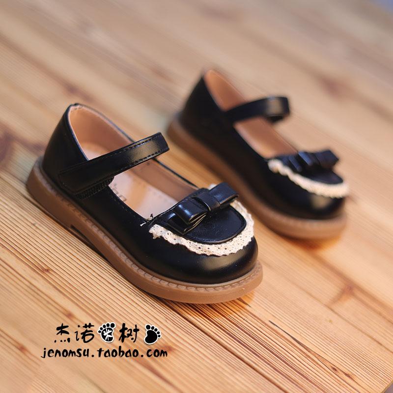 22-33码洛丽塔女童蕾丝边乐福鞋