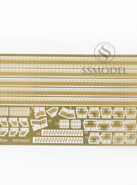 丹东网购 SSMODEL 700023 1/700 蚀刻片美国 航母 猫道
