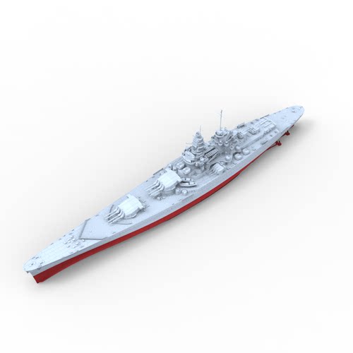SSC145S 军事模型 法国  黎塞留级克莱蒙梭号战列舰 船底版