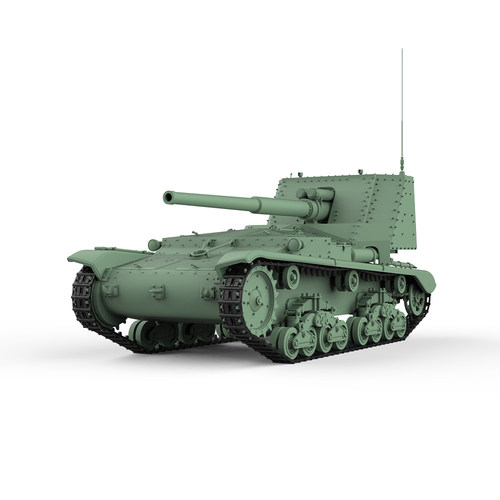 MRY-SFW SS687   军事模型 意大利 M41M 53倍径 90mm 火炮运载车