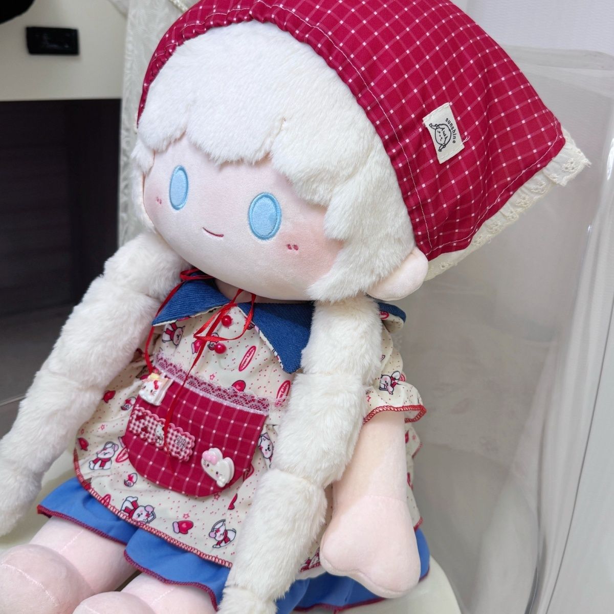 40cm娃衣短袖连衣裙坐姿