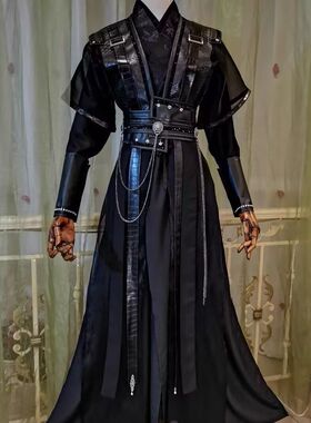 墨燃cos服古装黑色套装萧策长庚顾昀周晖劲装黑水贺玄cosplay古风