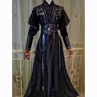 墨燃cos服古装黑色套装萧策长庚顾昀周晖劲装黑水贺玄cosplay古风