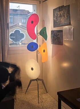 意大利原版彩色装饰客厅落地灯设计师沙发旁艺术感别墅异形落地灯