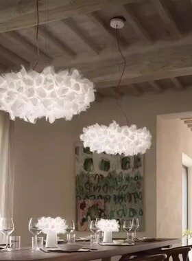 后现代卧室吊灯创意北欧花瓣吊灯简约客餐厅艺术吊灯温馨卧室吊灯