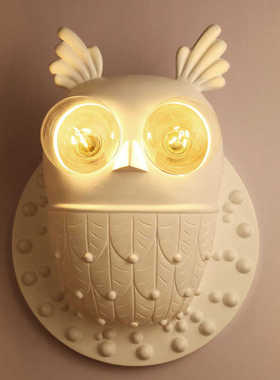 外贸出口猫头鹰壁灯意大利酒店创意过道楼梯灯卧室床头衣帽间墙灯