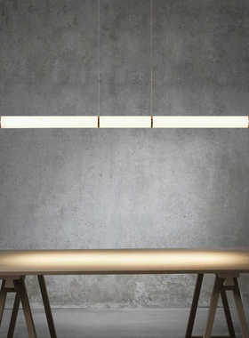 丹麦设计师餐厅吊灯轻奢极简创意个性吧台餐桌长条一字中岛灯具