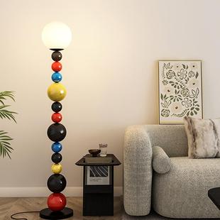 地中海北欧创意落地灯客厅沙发旁落地灯网红马卡龙卧室玻璃台灯具