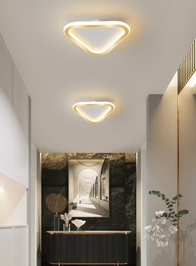 现代简约入户玄关过道灯走廊阳台吸顶灯创意极简方形圆形衣帽间灯