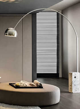 意式后现代简约设计师钓鱼灯落地灯复式别墅客厅大理石售楼处灯具