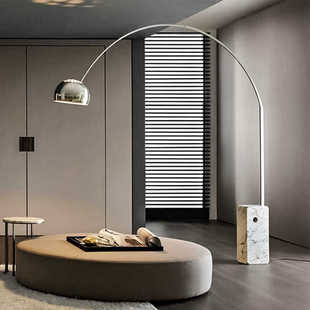 意式 别墅客厅大理石售楼处灯具 后现代简约设计师钓鱼灯落地灯复式