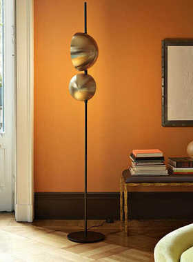 设计师样板房双头落地灯轻奢创意北欧客厅沙发旁极简软装立式台灯