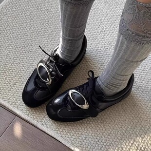 复古金属扣德训鞋女2026春季新款百搭休闲玛丽珍运动鞋单鞋阿甘鞋