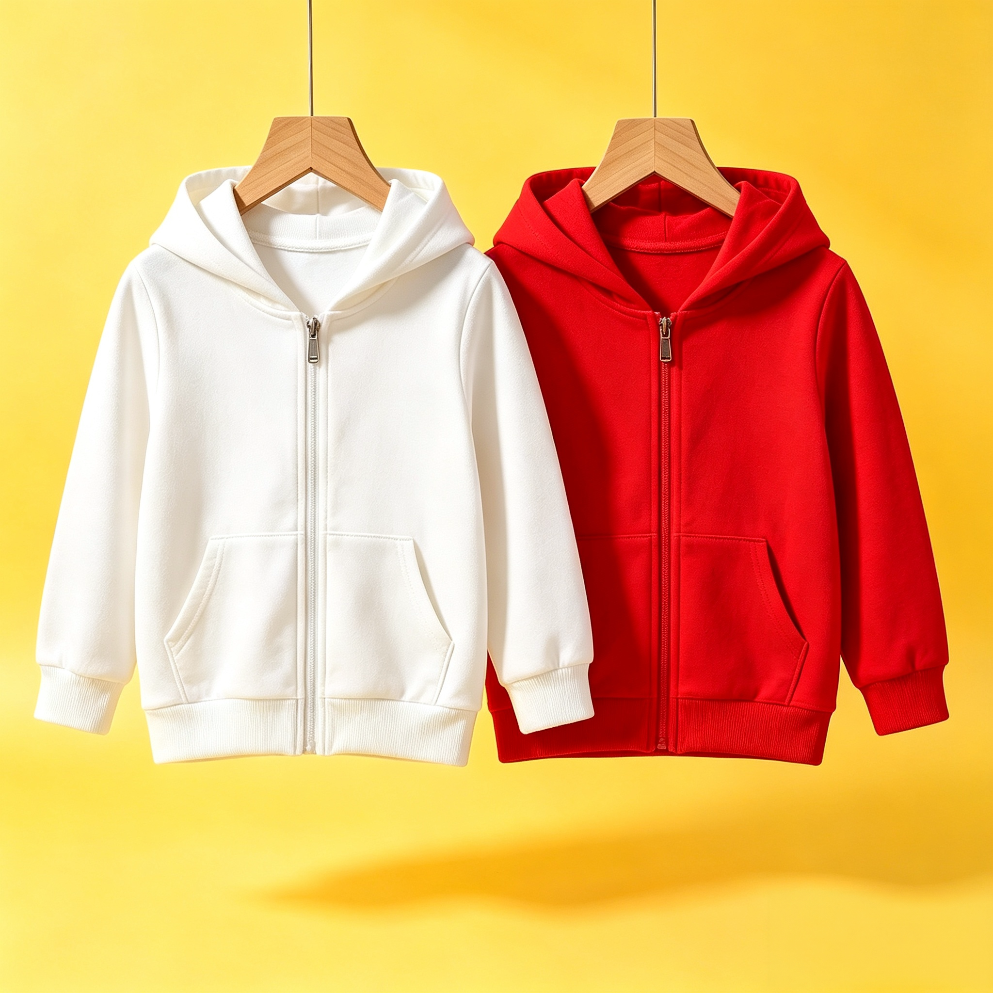 儿童白色连帽外套幼儿园班服
