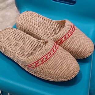 草编拖鞋 凉拖鞋 男女透气室内防臭居家手工编织蒲草环保手工健康鞋