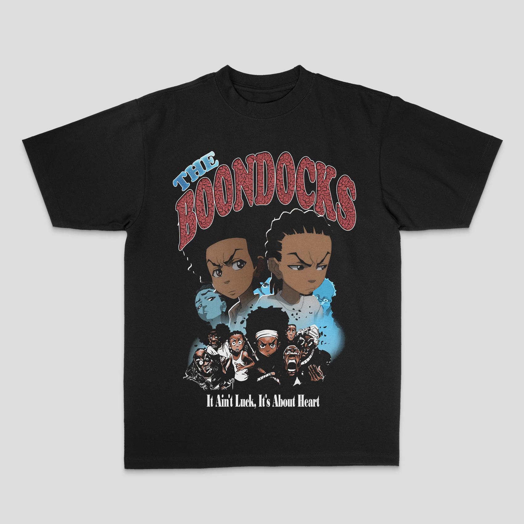 The Boondocks乡下人美剧vintage美式260克重磅100%纯棉短袖T恤