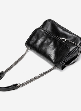 优选优品四季休闲时尚女包小众设计菱格链条包通勤斜挎包软流浪包