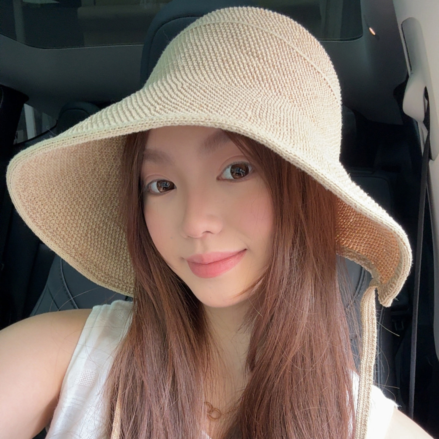 透气遮阳帽女防紫外线镂空帽子防风绳金晨同款防晒帽编织渔夫帽潮