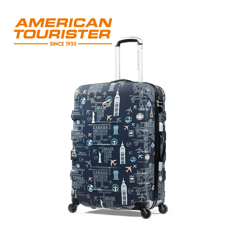 美旅拉杆箱女潮款万向轮印花旅行箱20/26/29寸男大容量行李箱20q