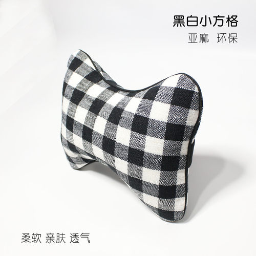 车用亚麻颈枕骨头枕透气四季适用