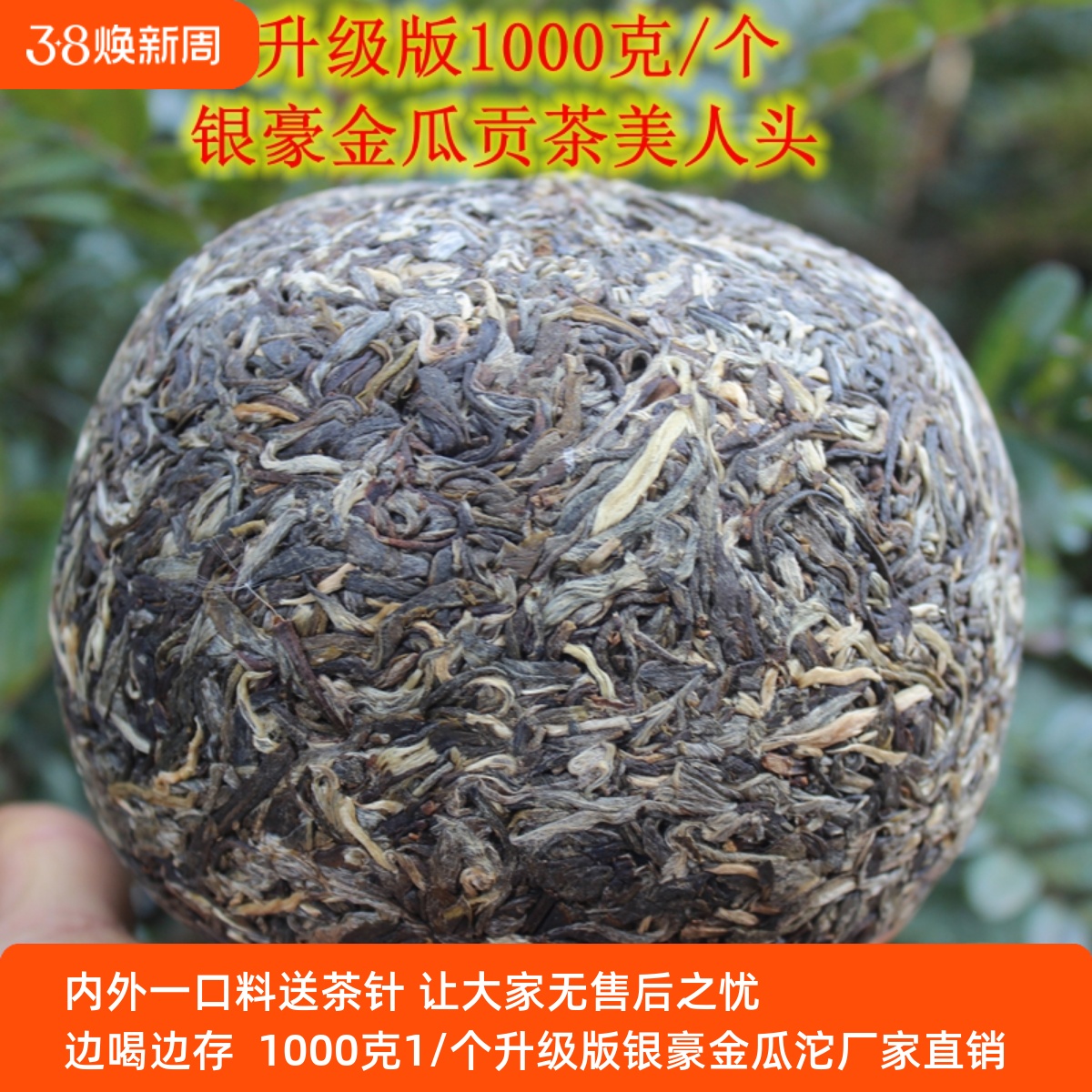 生茶班章韵银豪金瓜美人头1千克