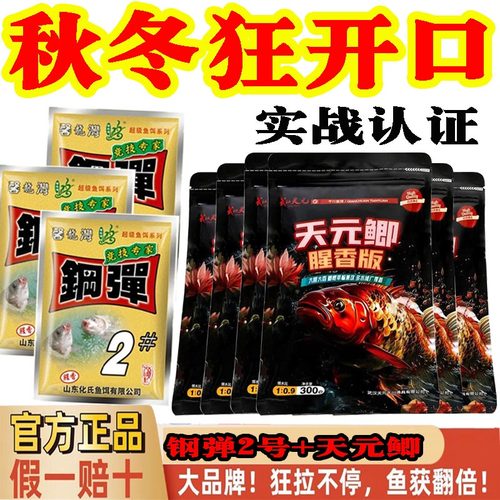武汉天元邓刚同款天元鲫腥鲫鱼香版鱼饵钢弹2号秋冬季野钓垂钓饵