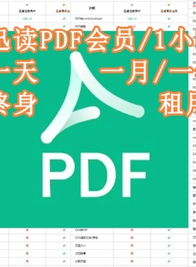迅读pdf高级vip会员转换器永久文档编辑转换word excelCAD转DWF图