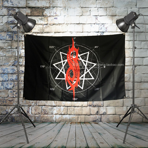 Slipknot 活结乐队 摇滚挂旗挂布 酒吧个性工作室壁挂壁饰墙饰