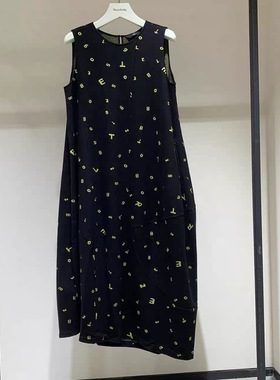 AUM噢姆商场专柜发货秋款字母提花羊毛无袖连衣裙M1DE41446 2980