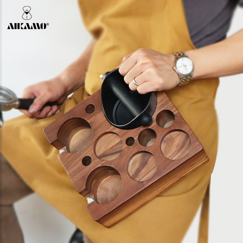 aikamo多功能咖啡压粉座带渣桶